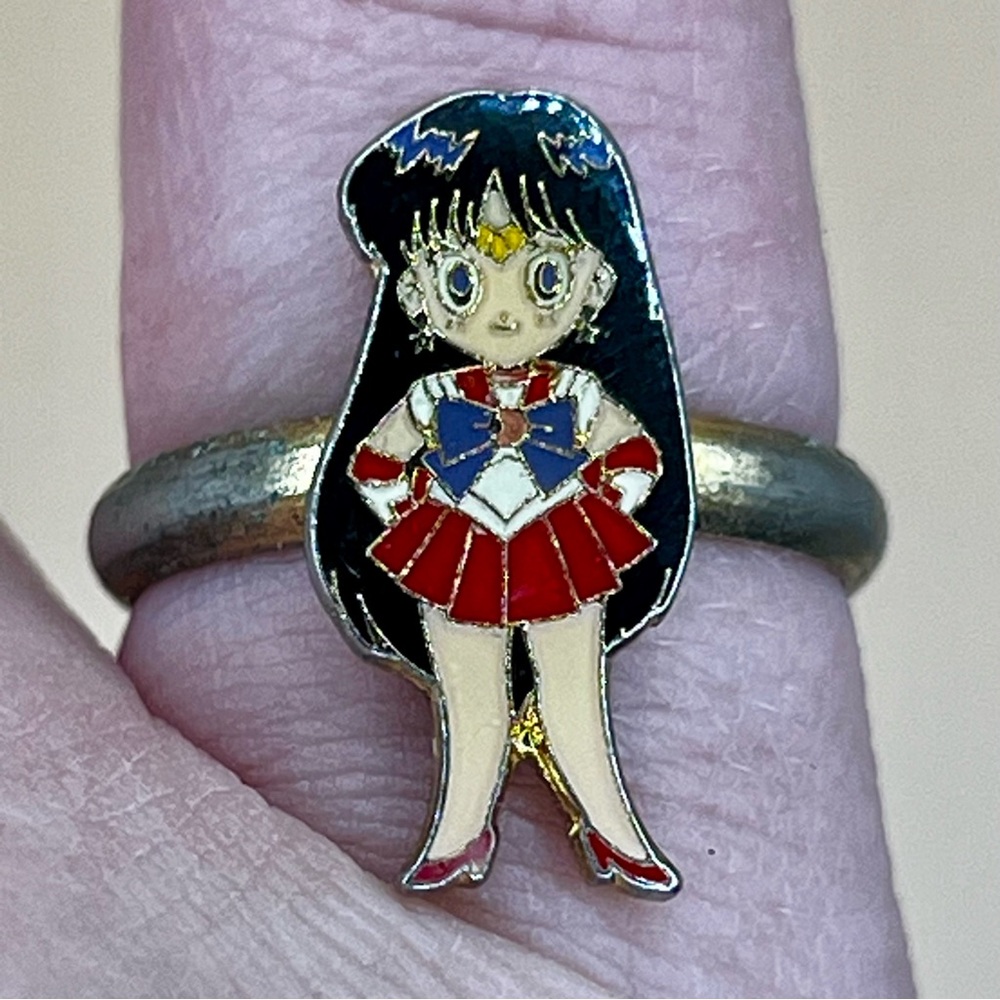 Vintage Sailor Mars Enamel Ring